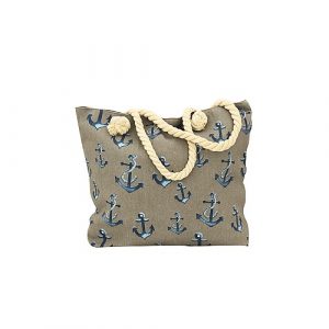sac de plage marin élégant – ancre & corde tressée