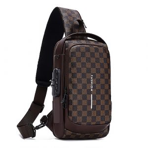 sac de poitrine homme avec port usb – imperméable et anti vol